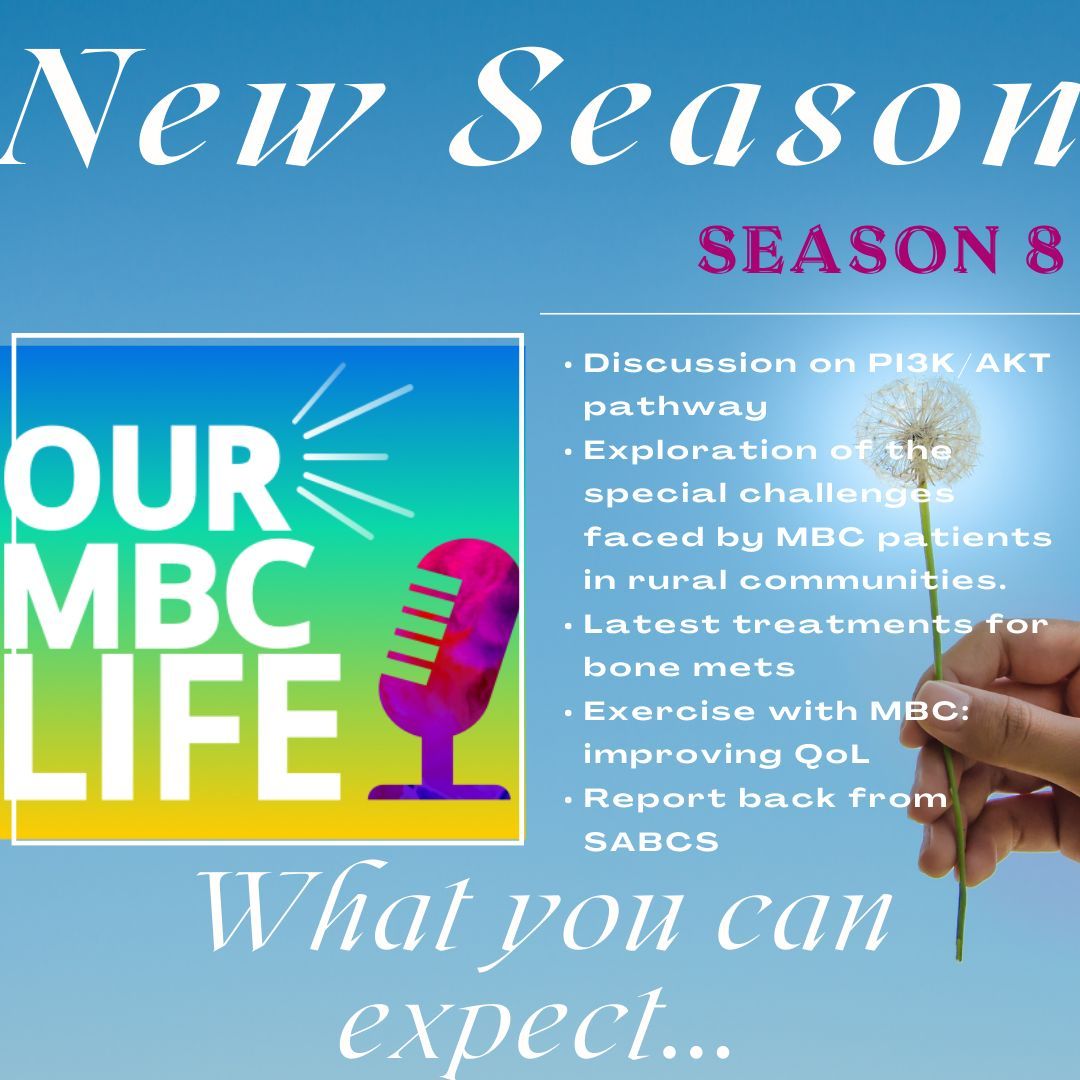 It's hard to believe that tomorrow we’re launching #season8 of #OMBCL But it’s also clear there’s no danger that we’ll run out of topics. Hope you will join us every other Wednesday for a brand new episode. 

#stageivneedsmore #mbc #metastaticbreastcancer #podcast #bcsm