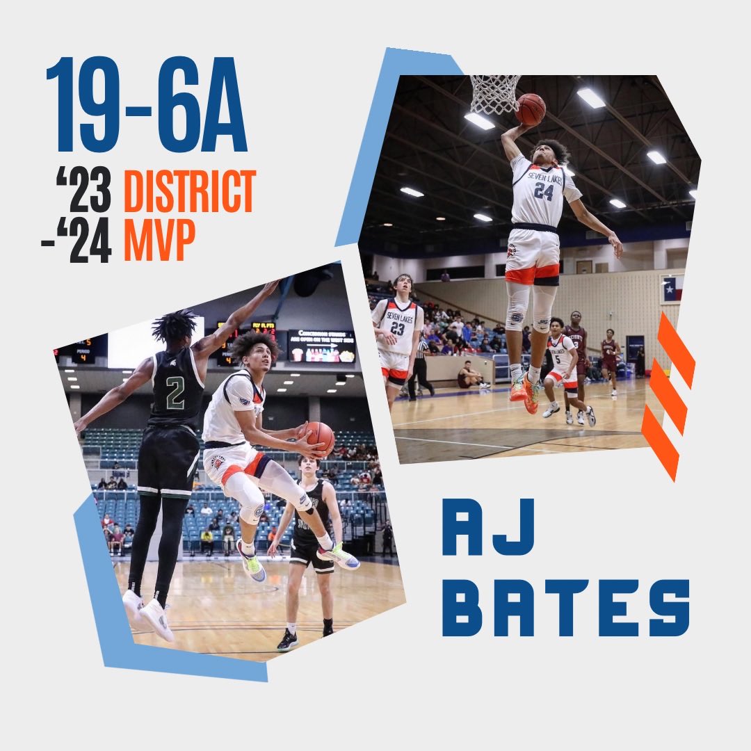 Congratulations to ⁦@Ajbates_24⁩ on being named MVP of 19-6A. He is the first ever 3x MVP in KISD!!! We are going to miss AJ around here!