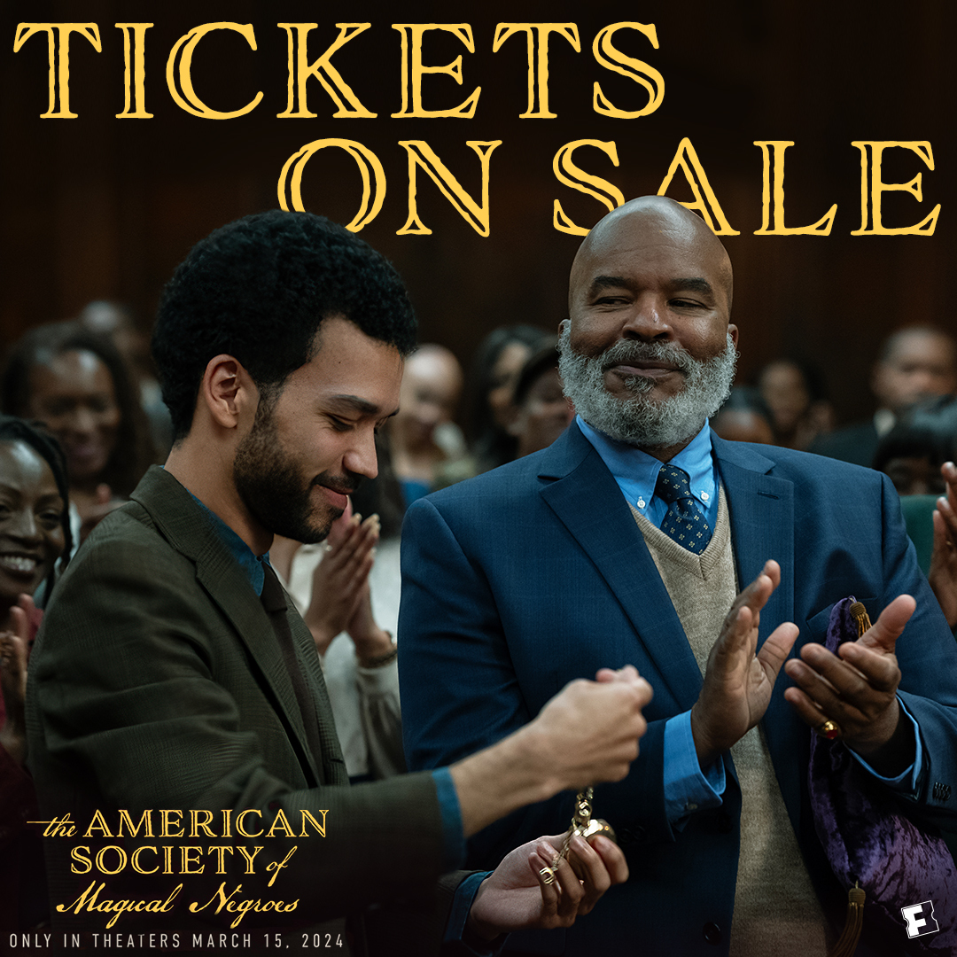 Saving the damn world. Tickets for 'The American Society of Magical Negroes' are on sale NOW! Only in theaters March 15. 🎟️'s - fandan.co/ASMN