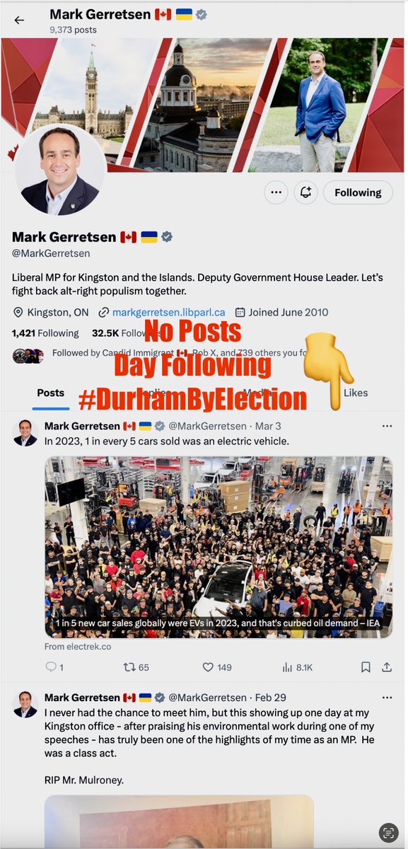 JUST SAYING ... @MarkGerretsen 🦗🦗🦗 

#DurhamByElection  #cdnpoli