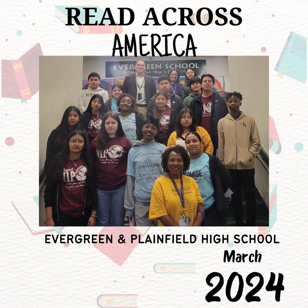 Kicking off our #ReadAcrossAmericaWeek with Plainfield High School readers. Thank you to the PHS admin and staff for organizing this visit. 
#movingplainfieldpublicschoolsforward