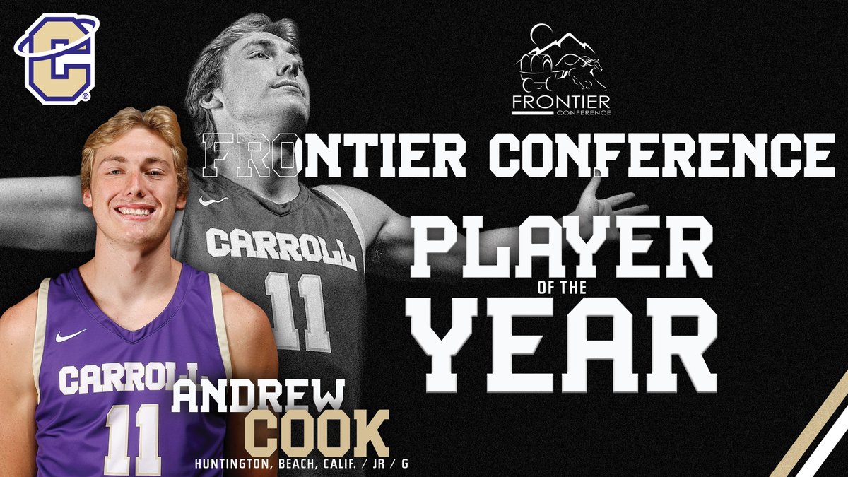 Carroll Athletics (@ccsaints) on Twitter photo 🏀PLAYER OF THE YEAR🏀
Congratulations to Andrew Cook on being named Frontier Conference Men's Basketball Player of the Year!
#MarchOn | <a href="/CCSAINTSMBB/">Carroll College Men's Basketball</a> 🏀PLAYER OF THE YEAR🏀
Congratulations to Andrew Cook on being named Frontier Conference Men's Basketball Player of the Year!
#MarchOn | <a href="/CCSAINTSMBB/">Carroll College Men's Basketball</a>
