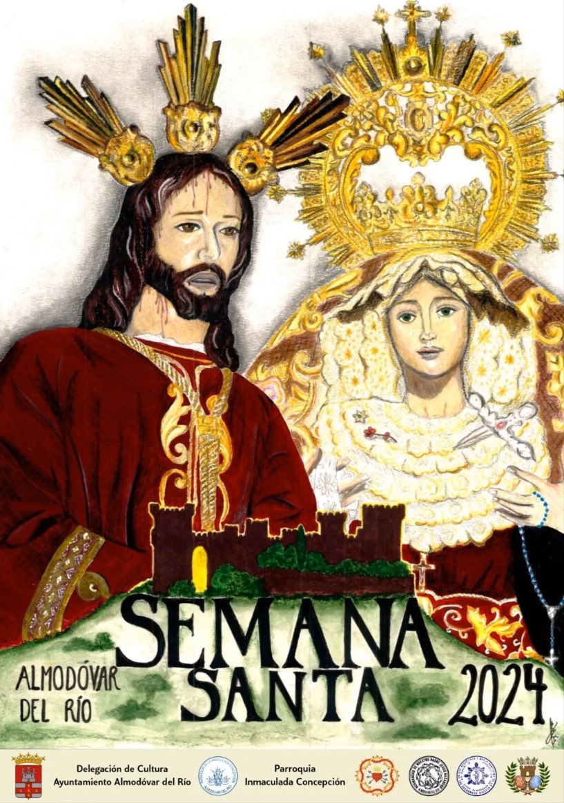 ➿Cartel Semana Santa 2024 de Almodóvar del Río (Córdoba) 

Autoría: Rubén Almagro González 
Via: @AytoAlmodovar 
CC: @mbcastilla14