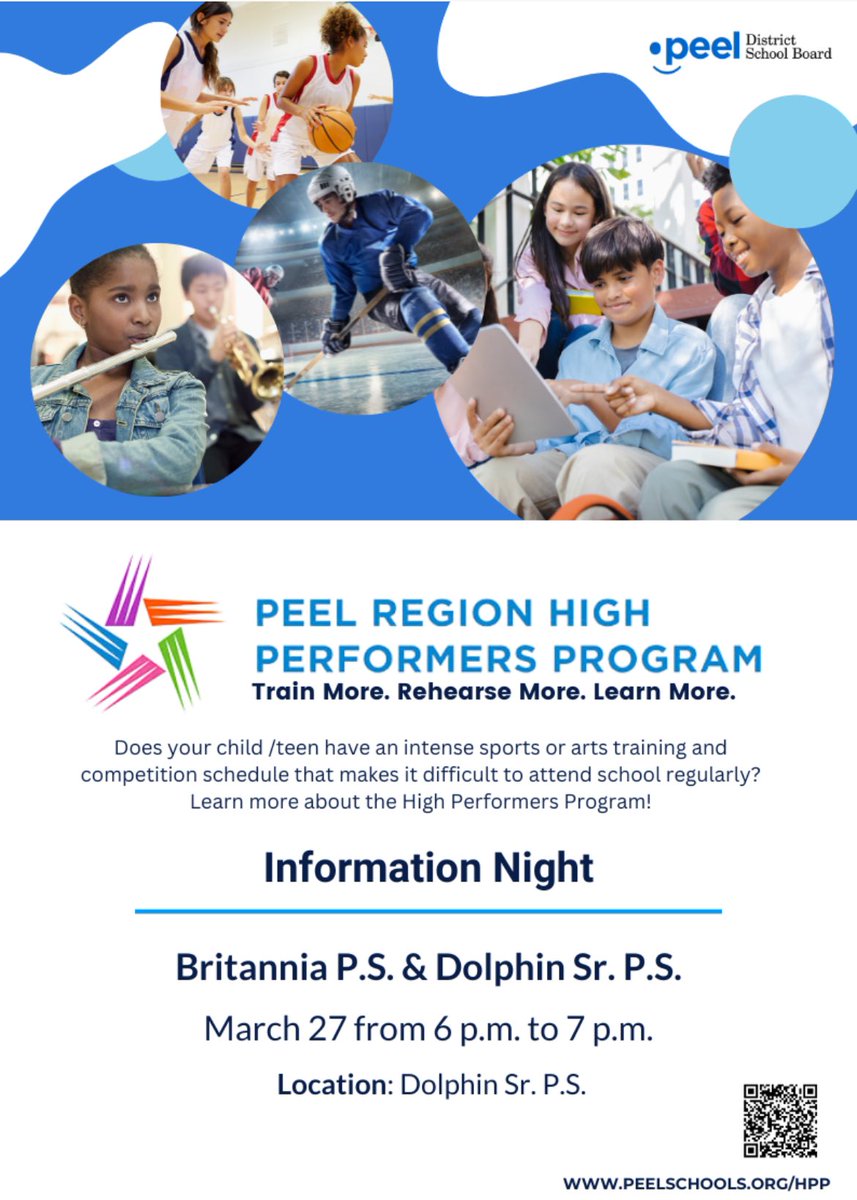 High Performers Dolphin Sr (@hpdolphinsr) on Twitter photo Does your child have an intense sports or arts training schedule that requires a flexible school schedule? Find out more about <a href="/PeelSchools/">Peel District School Board</a> #HigherPerformersProgram at our info night March 27 <a href="/DolphinSeniorPS/">Dolphin Sr PS</a> DYK: you don’t have to be a Peel Student to attend? <a href="/hpe4pdsb/">HPE, PDSB</a> Does your child have an intense sports or arts training schedule that requires a flexible school schedule? Find out more about <a href="/PeelSchools/">Peel District School Board</a> #HigherPerformersProgram at our info night March 27 <a href="/DolphinSeniorPS/">Dolphin Sr PS</a> DYK: you don’t have to be a Peel Student to attend? <a href="/hpe4pdsb/">HPE, PDSB</a>
