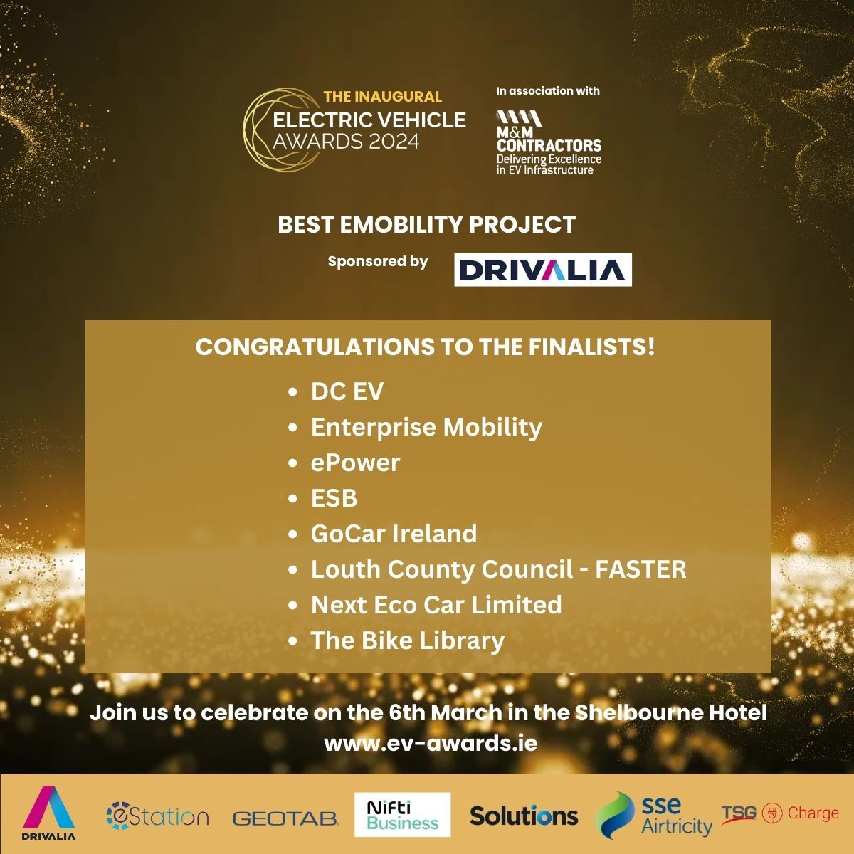 The FASTER Project has been shortlisted for the 'Best Emobility Project' @EVAwards24 taking place in the Shelbourne Hotel tomorrow night! Congratulations to all the finalists.

<a href="/louthcoco/">Louth County Council</a> <a href="/SEUPB/">SEUPB</a> <a href="/east_border/">East Border Region</a> <a href="/weevcharging/">Weev</a> <a href="/MM_Contractors/">M & M Contractors (Europe) Ltd</a> @Easygo_ie