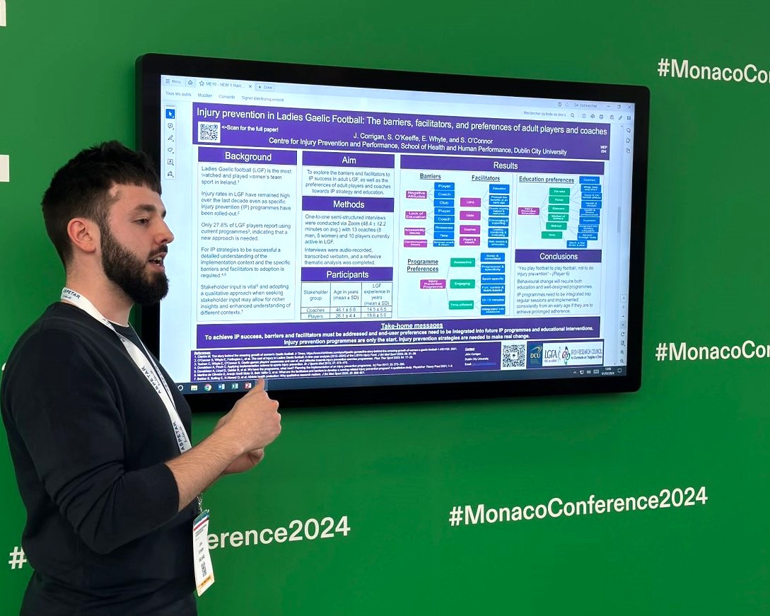 Incredibly fortunate to give 3 presentations on my research at #MonacoConference2024 I gained amazing insights from the world's best researchers & got to meet up with my @ARTIIreland & @wfatt colleagues! Thank you always @IrishResearch & @LadiesFootball for funding my research!