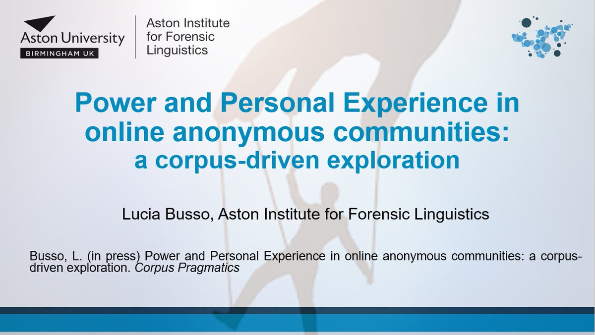 Next Tuesday (March 12, 1-2 pm UK time) I'll be giving an online talk at #LinguisticColloquiabat my Alma Mater @UniperugiaNews on power, language, and corpus linguistics! Link will follow in a few days @AIFL_Aston #AIFLontour @EnglishAston @AstonPress