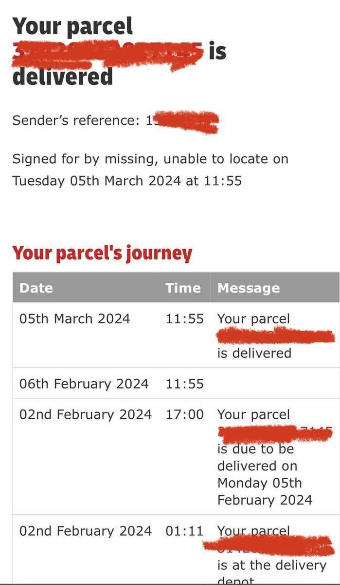 markrayman's tweet image. Great job @DHLParcelUK. My parcel was ‘delivered’ to “unable to locate” and signed for by “Miss Ing” Looks like a successful outcome. 👍