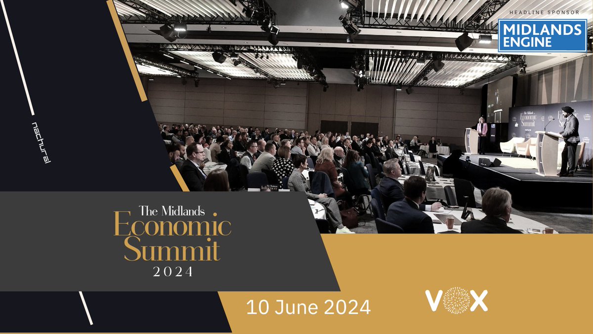 SAVE THE DATE for Monday 10th June at The Vox, Birmingham for #MidsSummit24. We will be hosting the largest economic summit in the region. Topics of discussion will include infrastructure, international trade, innovation, entrepreneurship and skills. Details to follow.