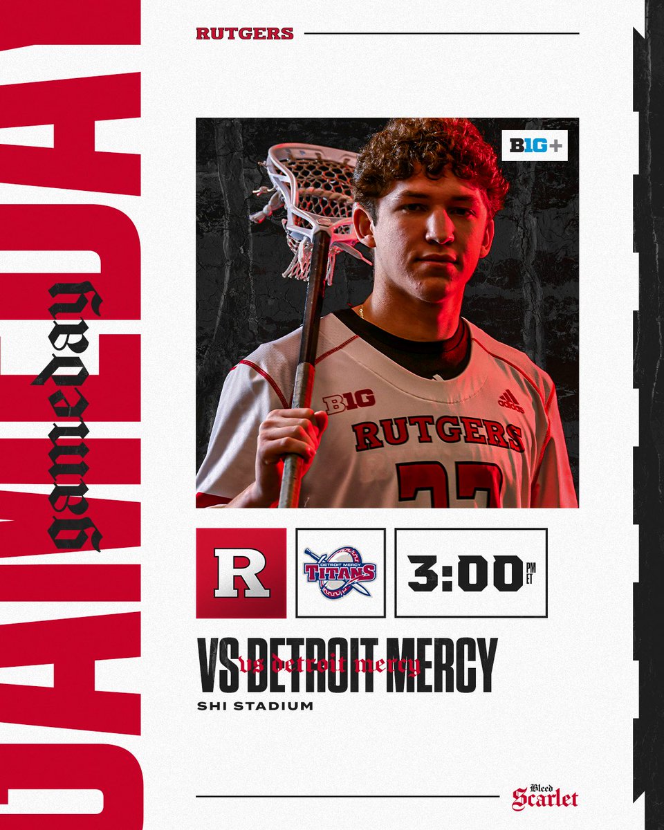 RUmlax's tweet photo. GAME DAY! 

Only midweek game of the year as #RUMLax hosts Detroit Mercy at 3 pm https://t.co/AAQq3j6a8Y