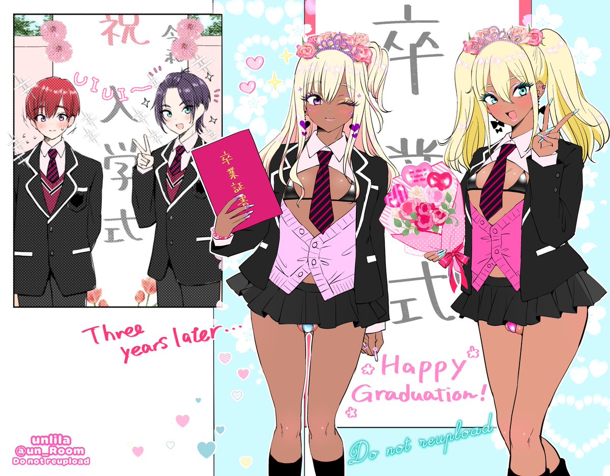 男子三日会わざれば～と言うし三年もあればこれくらい変わる🌸黒ギャル♂JKちゃん 🌸 