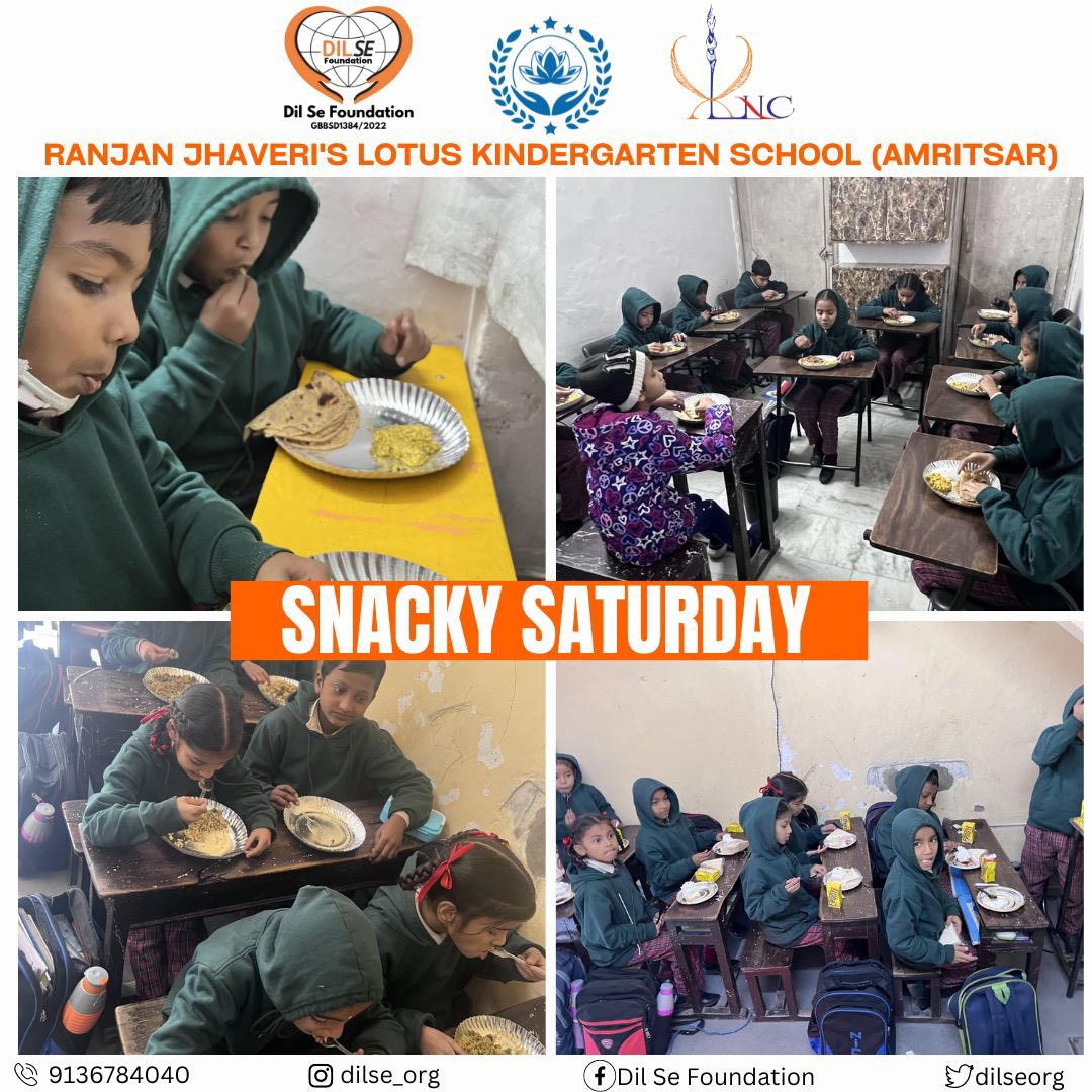 Snacky Saturday at Ranjan Jhaveri’s Lotus Kindergarten School! Every Saturday, we treat our little ones to delicious snacks or sweets, making their weekend extra special 😊 #ranjanjhaverislotuskindergartenschool #dilsefoundation #servingispraising #school #kids #saturday