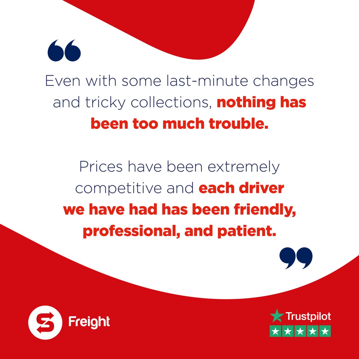 At Speedy Freight, we thrive on solving your logistical challenges—no matter how complex.  

Rain or shine, day or night, you can rely on us to be there when you need us most to deliver anything, anywhere, anytime. 

Get in touch: hubs.la/Q02nb36l0