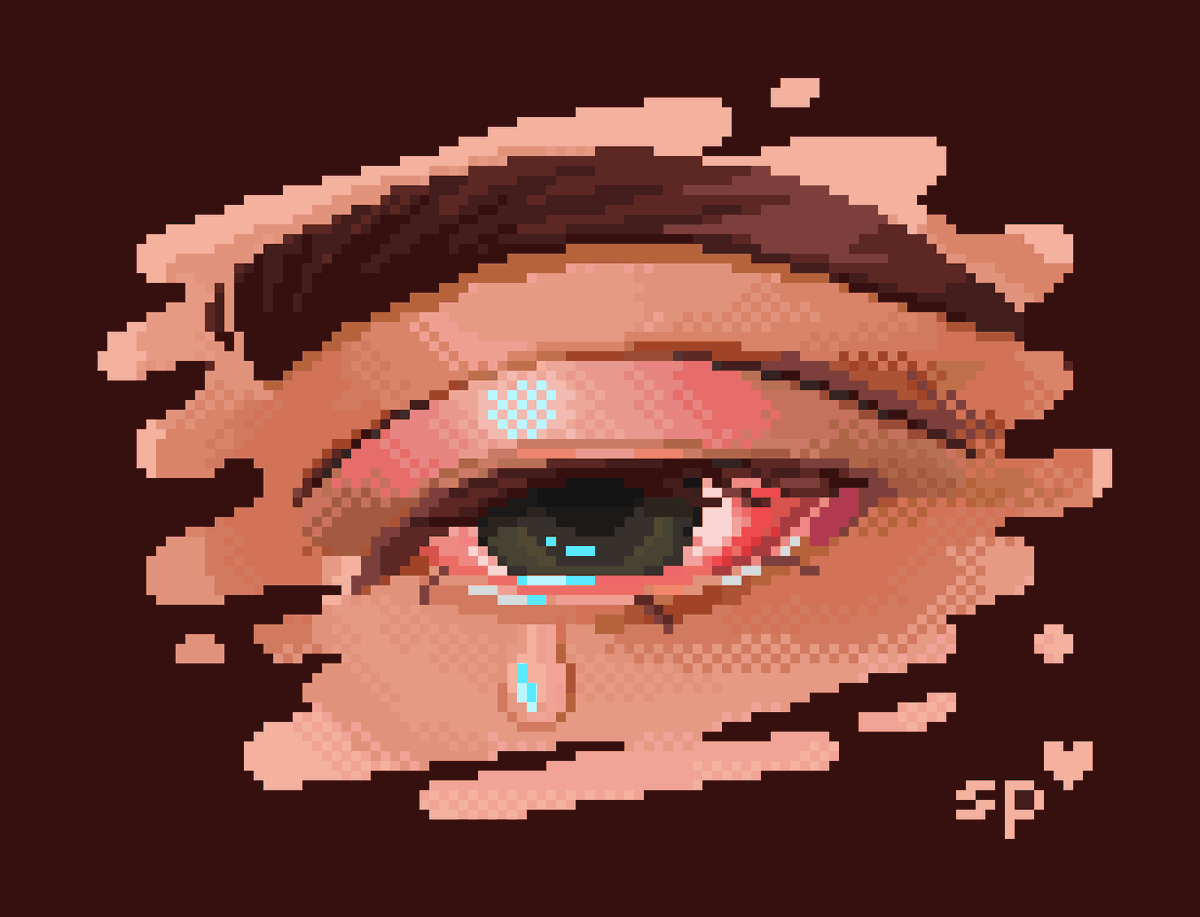 eye but like sad this time #pixelart // #ドット絵