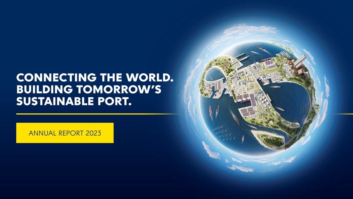 'Our annual report 2023 'Connecting the world. Building tomorrow's sustainable port' is out now. Download the report here. reporting.portofrotterdam.com/FbContent.ashx… #annualreport #portofrotterdam #purpose