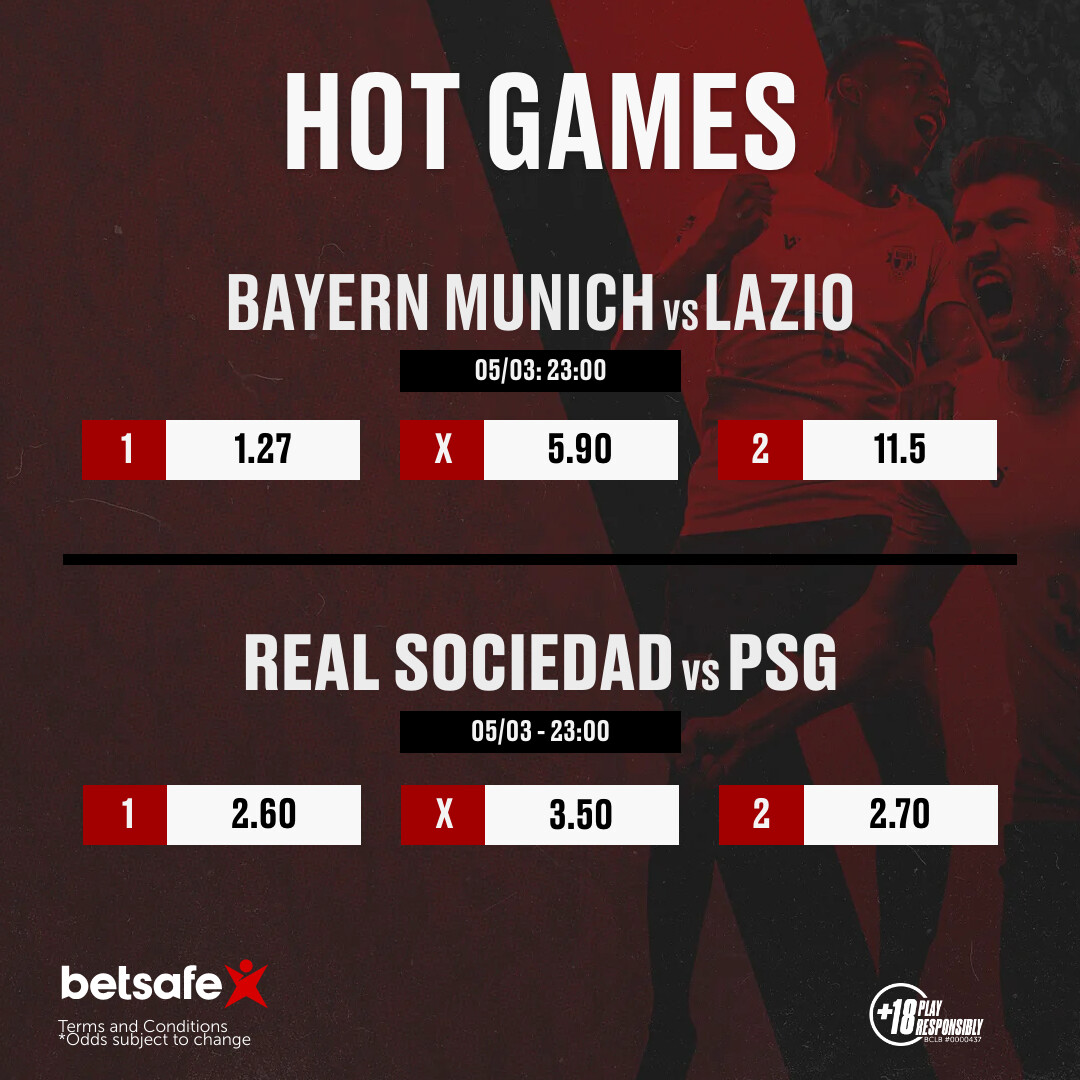 Who'll secure a spot in the quarterfinals? 🏆

#uefachampions kick off is locked &amp; loaded. ⚡️Get ready, ⚽️set &amp; 📲 do your thing  : betsafe.co.ke

#betsafe #footballgame