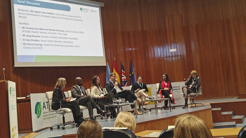 Thank you to @WHO for inviting @RockefellerFdn to be part of the #ATACH Global Meeting session on financing. Without confronting the many challenges that exist within the climate-health financing space, countries will continue to struggle to invest in health with a climate lens.