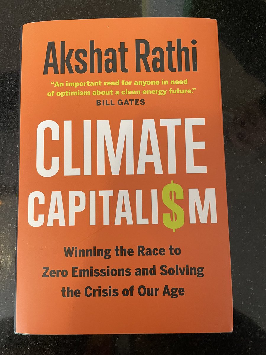 cathmckenna's tweet photo. This just arrived in the mail! Looking forward to reading @AkshatRathi's new book, #ClimateCapitalism! I need a dose of optimism! 💪🌎 https://t.co/ssLRKgfHyb
