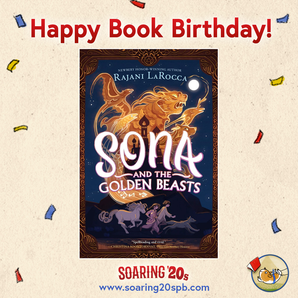 Congratulations to author Rajani LaRocca on her new middle grade fantasy SONA AND THE GOLDEN BEASTS! In this captivating novel, Sona embarks on a perilous quest for loved one, and battles the lasting effects of colonialism to save her homeland. @rajanilarocca @QuillTreeBooks