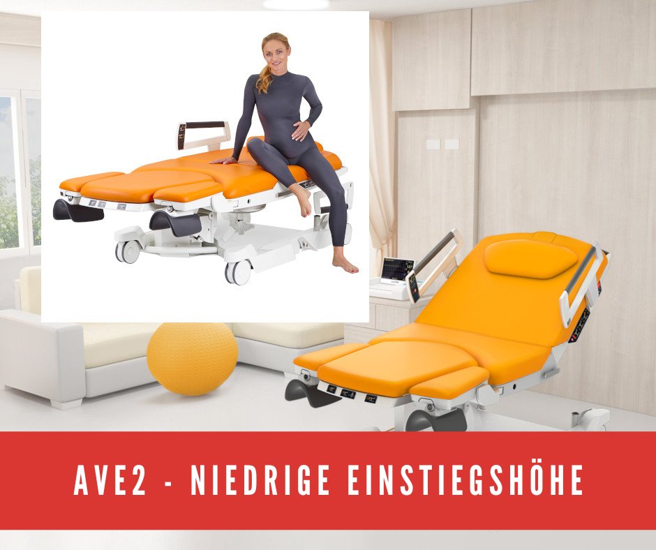 Das Geburtsbett ave 2 🛏️ ist geeignet für alle Phasen der Geburt. Durch eine Minimalhöhe von 600 mm wird der werdenden Mutter ein komfortabler und sicherer Einstieg in das Bett ermöglicht. #NatürlicheGeburt #Geburtsbett
