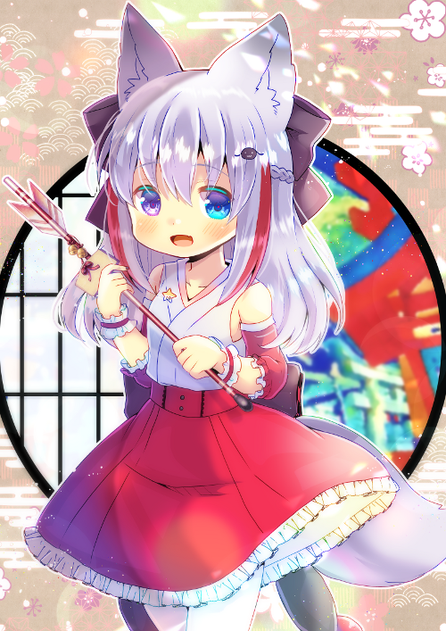 「今日は #巫女の日 らしいので!#けもみみ #よその子 」|ヒヨヨ@skeb募集中のイラスト
