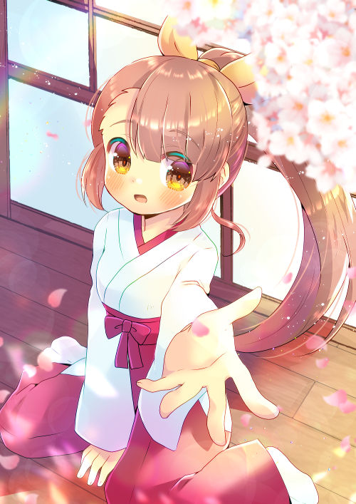 「今日は #巫女の日 らしいので!#けもみみ #よその子 」|ヒヨヨ@skeb募集中のイラスト