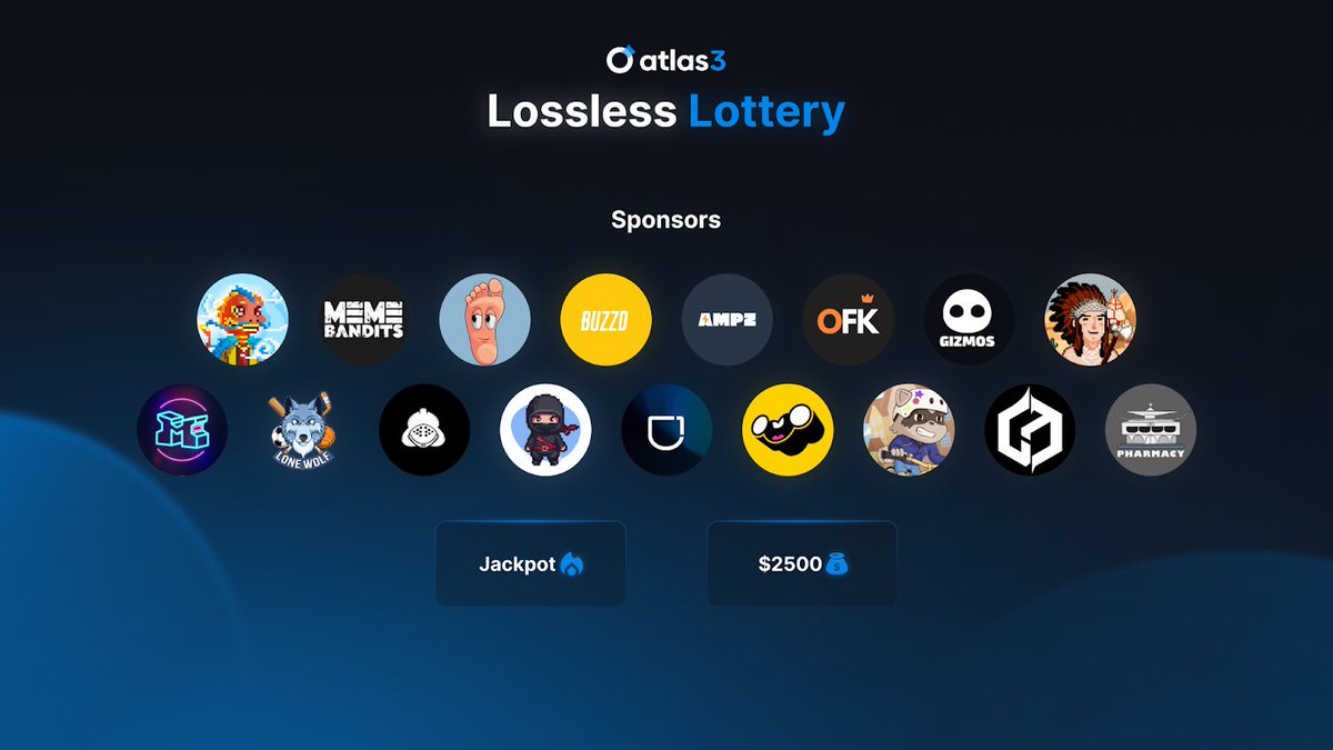 🎟️Lossless Lottery #30

📃200+ Whitelists
🤑$2500+ in $USDC rewards
🎰Jackpot
🪙7,028,826.9 $FORGE staked  
👥17 Sponsors   

➡️Play now: atlas3.io/lottery