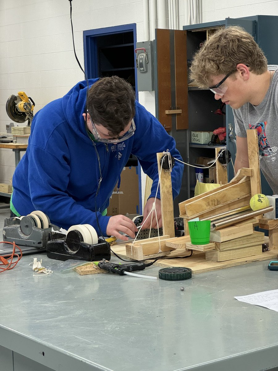 GCHSPirates's tweet image. Strategy, problem solving, and creativity on full display with our engineering students. Looking forward to seeing their finished Rube Goldberg machines this week in #PLTW!