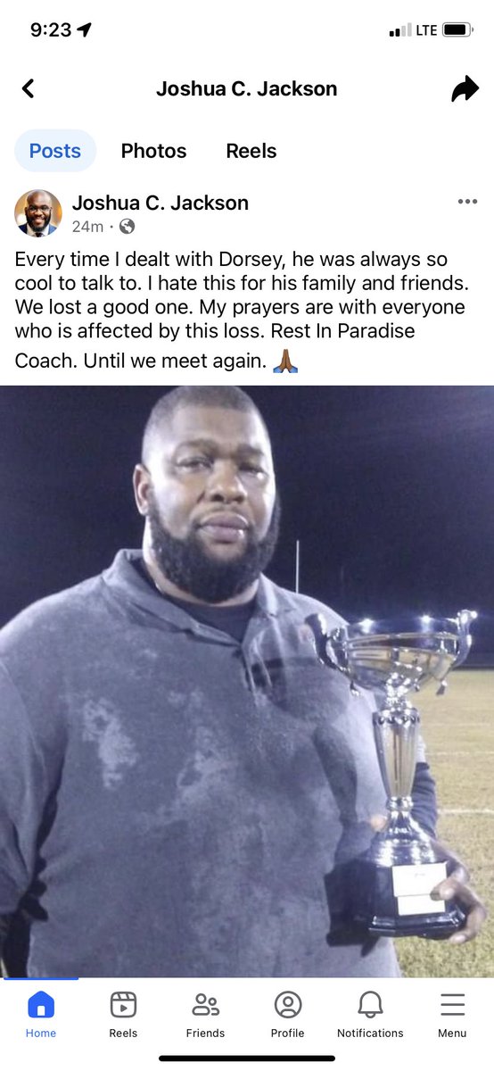 Terrible news today. I got to know Coach Dorsey really well when he was coach at Matthew Gilbert led them to a dynasty. Was head coach at Jackson and Parker. @CFreemanJAX @ActionSportsJax @JustinBarneyTV