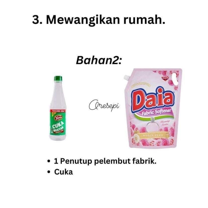 MalayFoodHunter's tweet photo. 4 TIPS RUMAH KEKAL WANGI DAN BERSIH CARA JIMAT. 🥰

Mudah je nak kekalkan rumah sentiasa bersih dan wangi dengan cara ni. Kos pun tak mahal untuk setiap bahan. Boleh berjimat cermat untuk rumah yang bersih. Lepas ni duduk rumah pun lebih selesa. https://t.co/UeGSVbzmQ6