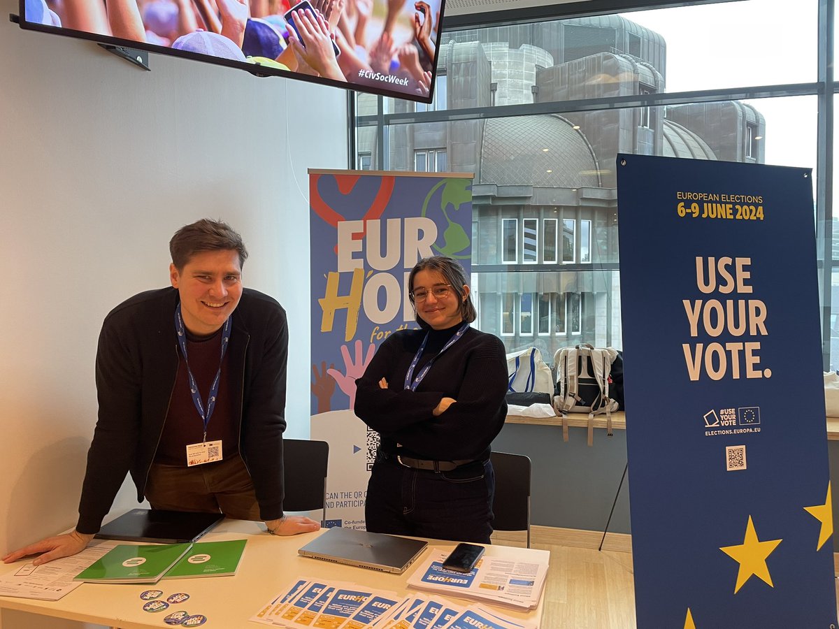 Join our @Make_org_Global Brussels team with @JEF_Europe and @Europarl_EN at the @EU_EESC for the #EurHope initiative during the #CivSocWeek 🇪🇺