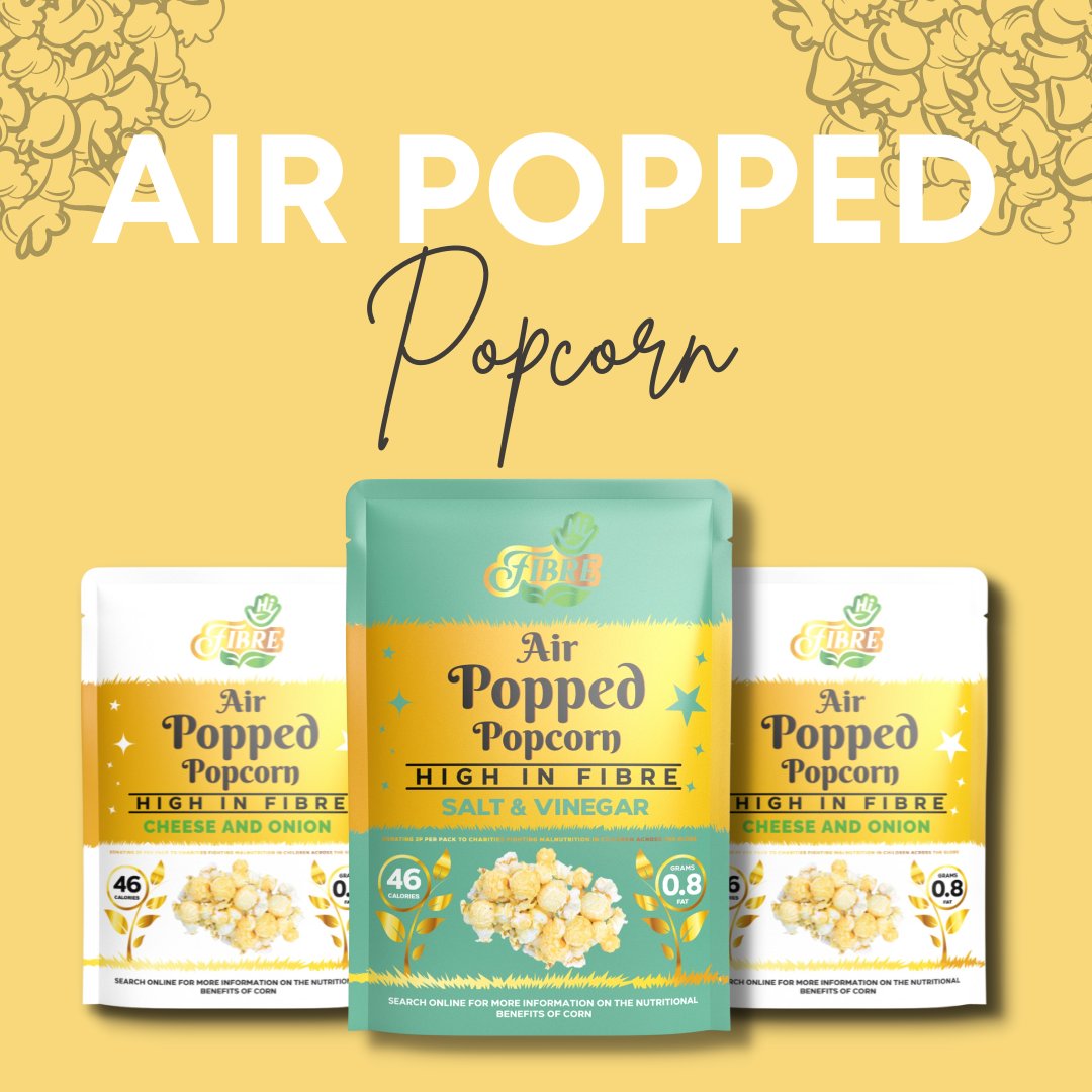 Whose excited to try our popcorn??🧂🍿✨

#hifibre #fibre #comingsoon #new #tasty #snack #exciting #newproduct #healthy #goodforyou #saltandvinegar #popcorn #cheeseandonion