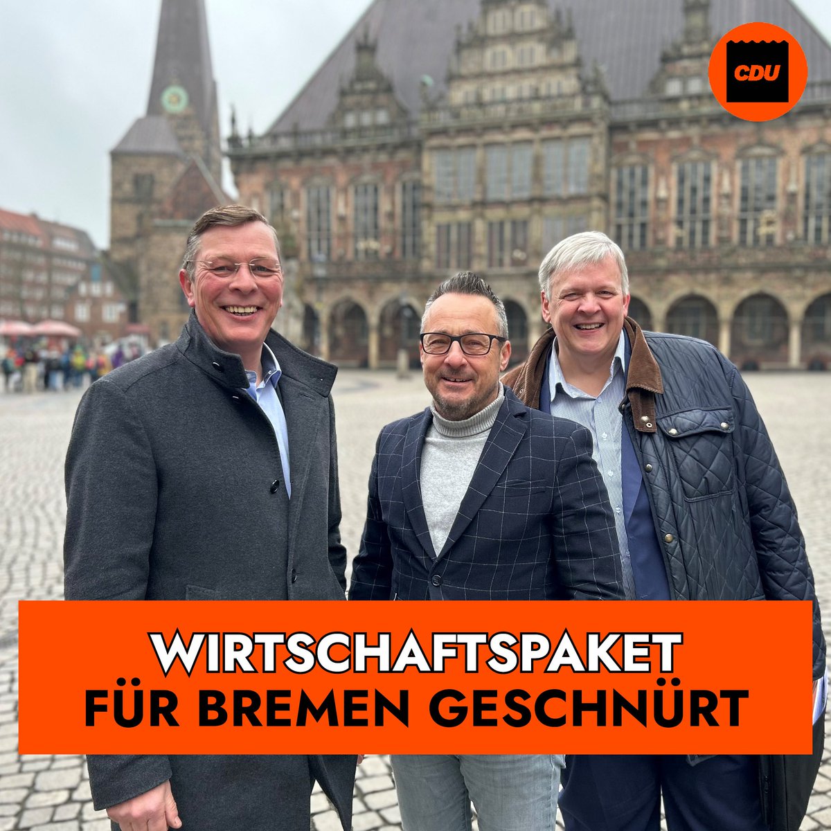 Einigung bei den Verhandlungen zur Finanzierung der Transformation der Bremer Wirtschaft! Die CDU #Bremen hat gemeinsam mit dem Senat ein Wirtschaftspaket geschnürt, das die Zukunft des Bremer Stahlwerks sichern und den Umbau der Wirtschaft vorantreiben soll. (1/2)