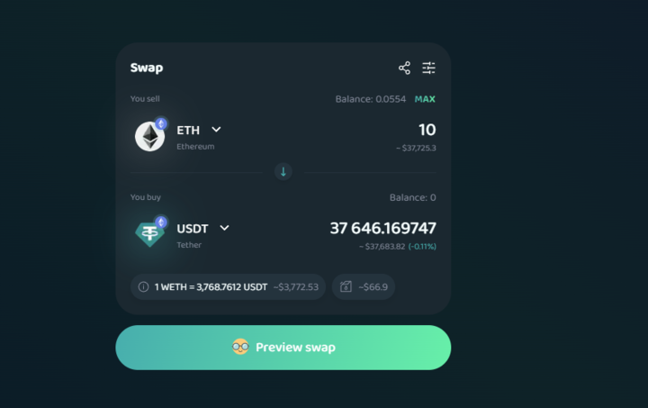 MartinGranstrom's tweet photo. Here's a sneak peak of ULDMv3 (still in development). 

We entered a highly common trade: 10 ETH -> USDT.

In the left screenshot, you can see quotes from the majority of DEX Aggregators out there.

The screenshots were taken at the exact same time. 

In addition to bringing industry leading swap returns,  ULDMv3 will also provide even faster quotes and be more scalable than ever to meet institutional demand. 

ULDMv3 will be accessible in your favorite swapping application, as well as on https://t.co/vbBcffu9fh - zoon. 

$ZCX | https://t.co/vbBcffu9fh