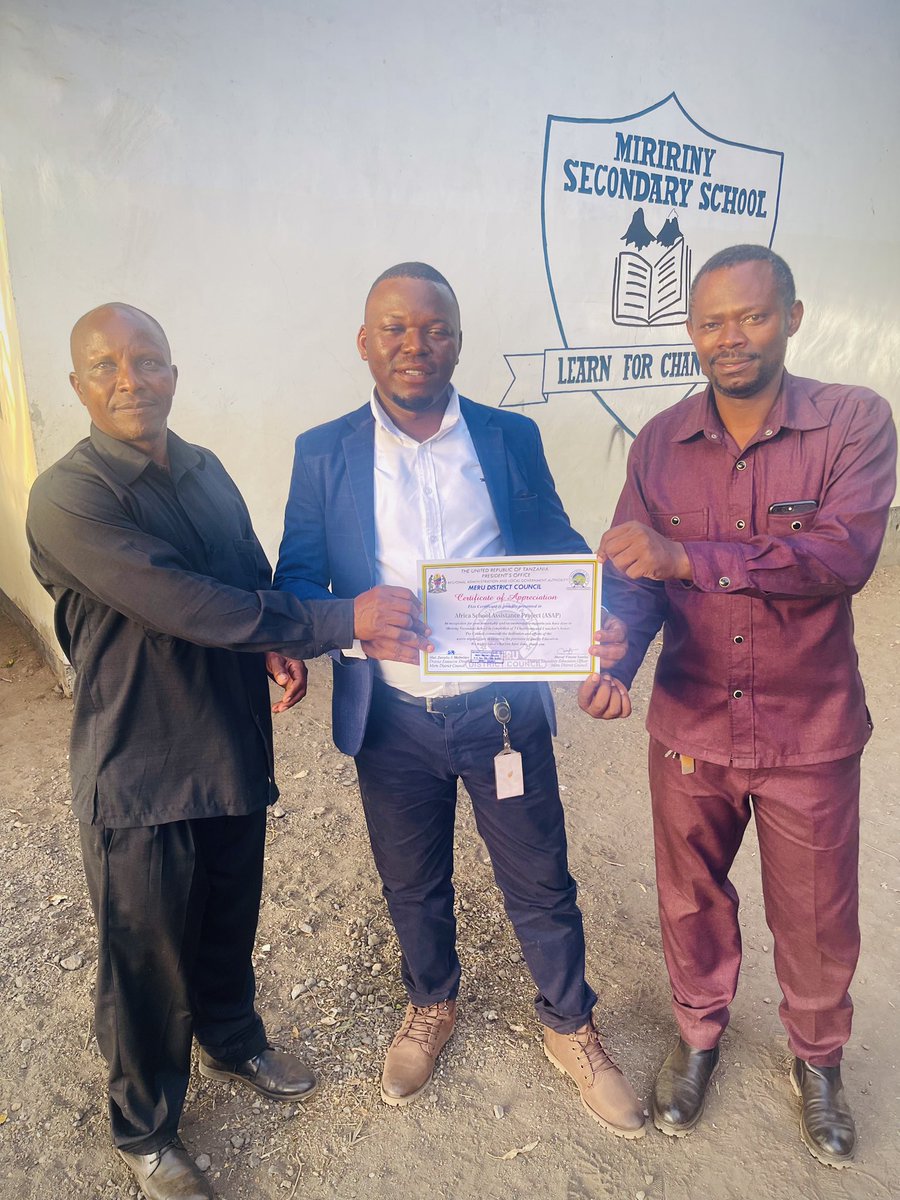 Excited to receive recognition from Meru District Council for our ongoing commitment to education! 🎉 Dedicated to our incredible supporters. #Education #Thankful