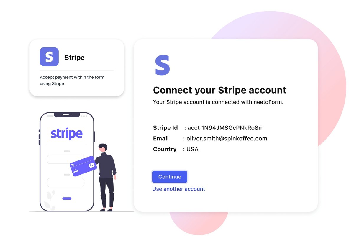 Easily accept payments through Stripe via neetoForm! 🌟 
Add payment fields to your form, set up payment options, and start collecting payments for services, products, or donations. #PaymentProcessing #stripe #neeto #neetoForm