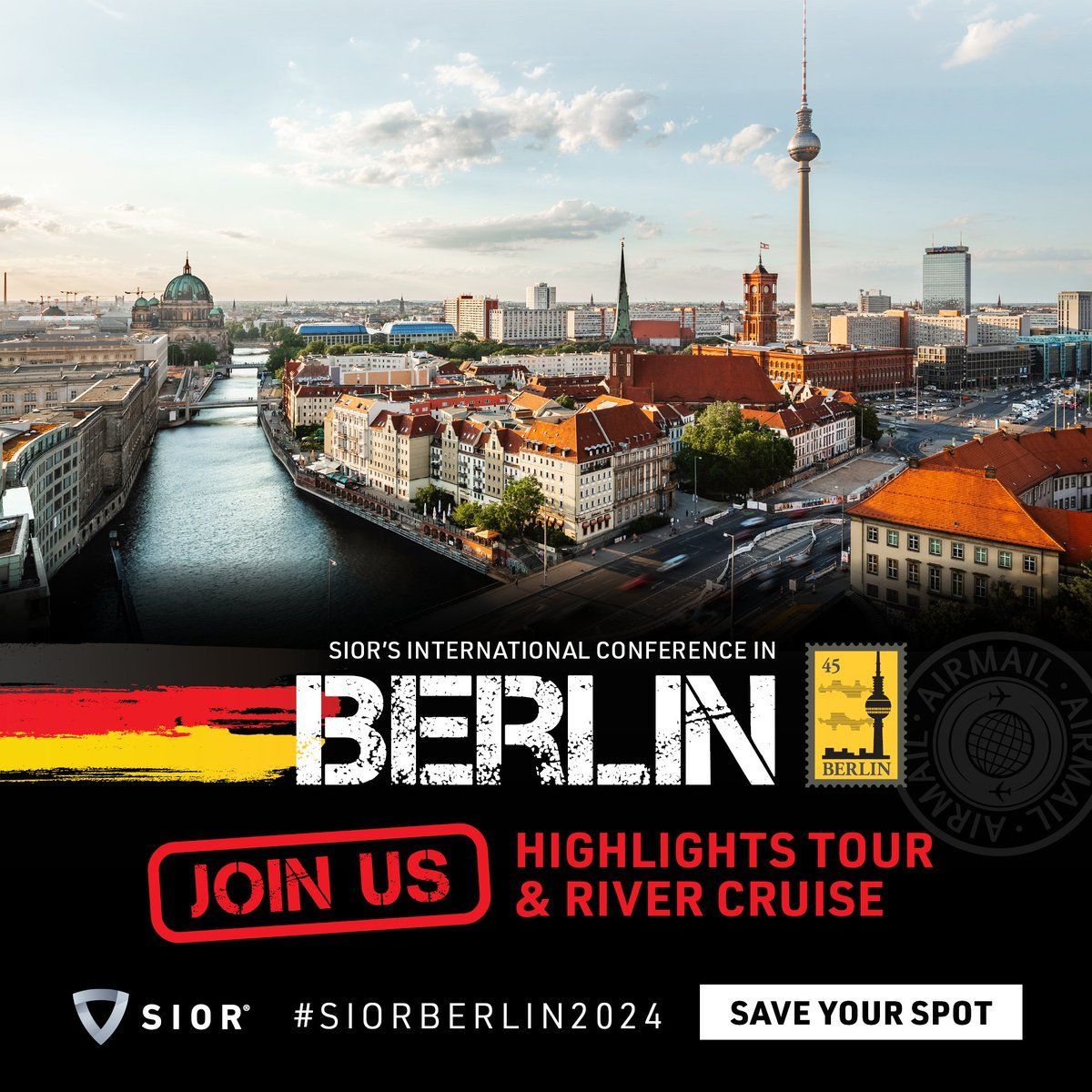 SIOR_Canada's tweet photo. πJoin us at @SIORglobal's Berlin Conference in Jul 17-19! Network, learn & deal with global leaders. π Register Now: https://t.co/TfCzUOzZpP
#SIORBerlin2024 #IndustrialLeaders #OfficeInnovators #GlobalNetworking #MarketTrends #BusinessGrowth https://t.co/GBBKU8K0bF