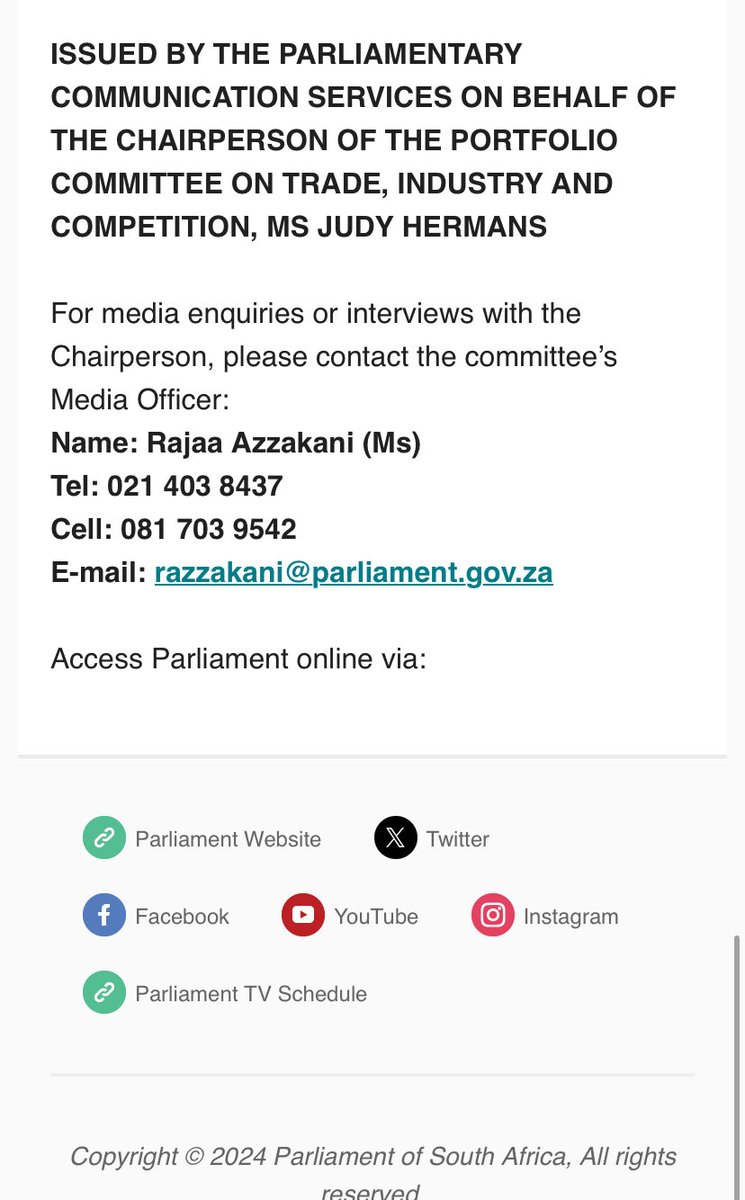 TRADE, INDUSTRY AND COMPETITION COMMITTEE PLEASED WITH COMPETITION COMMISSION’S PERFORMANCE mailchi.mp/15393e065b11/t… @ParliamentofRSA @JustSecuCluster @GovernanceClus1 @EconoCluster @DefenceCluster @the_dtic ⁦@CompetitionComm⁩