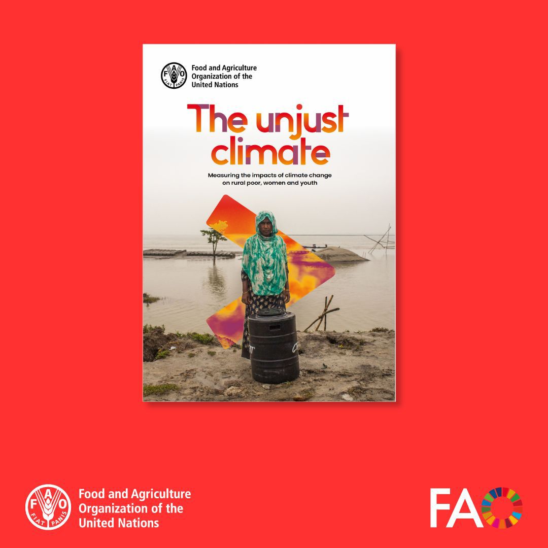 🆕The <a href="/FAO/">Food and Agriculture Organization</a> #UnjustClimate report is out! 

The effects of climate change on income and adaptation in rural areas vary with gender, wealth and age. 

📕Learn about how #ClimateChange affects rural women, youth and people living in poverty➡️
bit.ly/UnjustClimate

#InvestInWomen