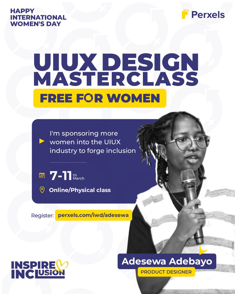 perxels's tweet photo. Let's celebrate female ingenuity and build a more inclusive design future together.
P.S. Don't forget to tag your favorite female designer and tell them how they inspire you!
#internationalwomensday #womenwhodesign #perxelsmasterclass #designcommunity #uiuxdesign #perxels https://t.co/Dnrm5AS1v7