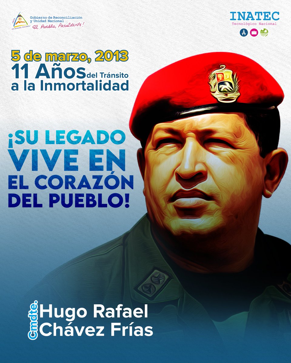 ✊🏻A 11 años del paso a la inmortalidad del eterno comandante Hugo Chávez Frías, líder indiscutible de la revolución Bolivariana. 🔴⚫

✨En honor a su legado contamos con un Centro Tecnológico que lleva su nombre en el sector Industria y Construcción. ✌️