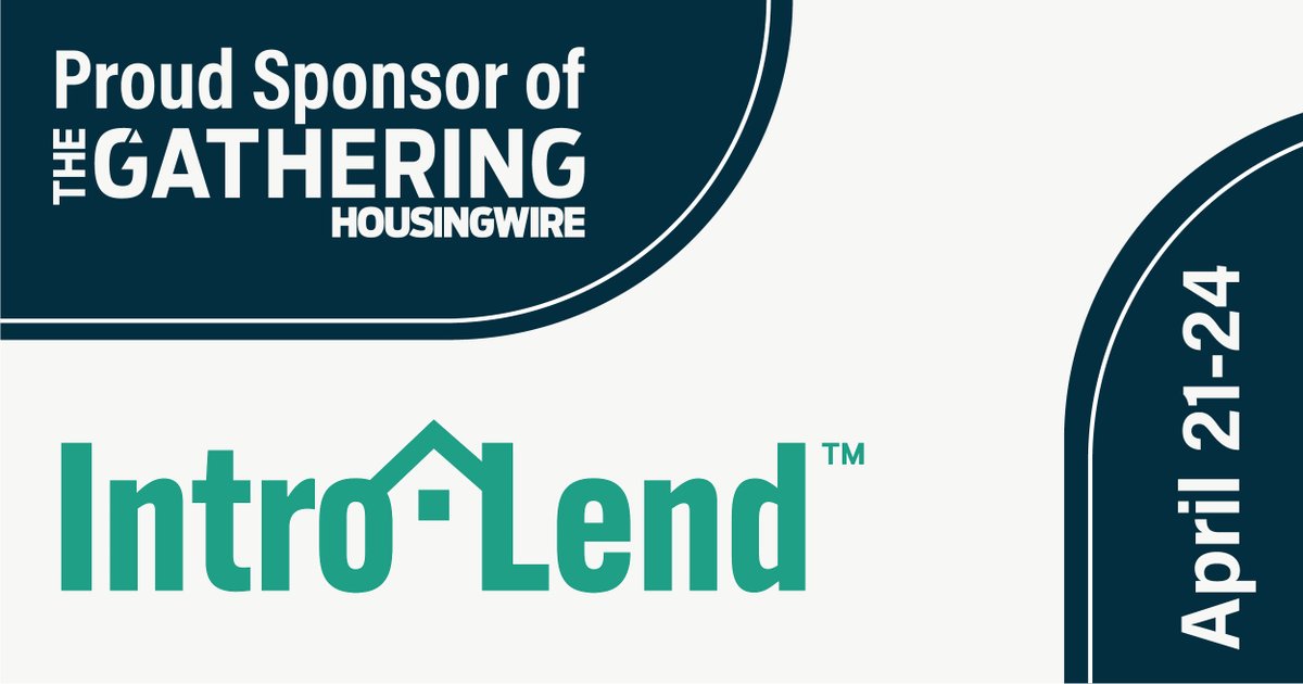 IntroLend's tweet image. We're excited to sponsor The Gathering by @HousingWire, April 21-24. Join mortgage executives, investors and issuers, real estate brokers, technology innovators, and policymakers to connect, learn, and discuss the housing industry: events.housingwire.com/the-gathering-… #housing