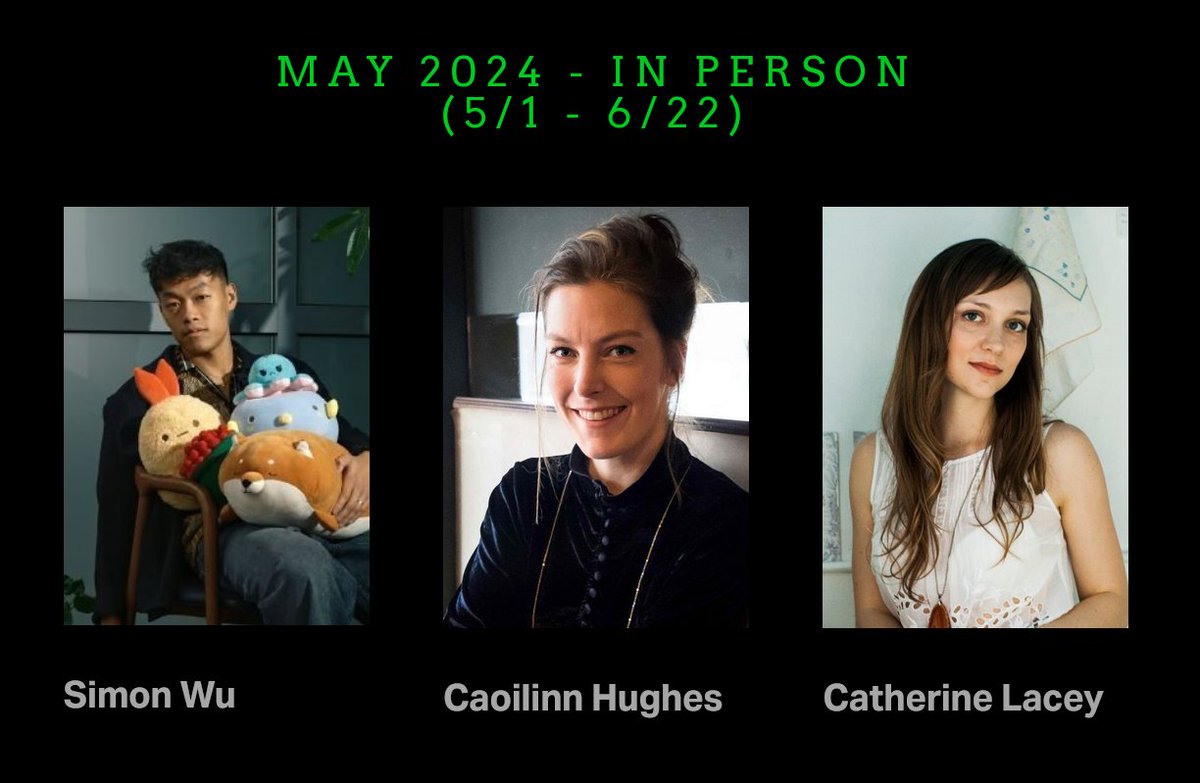 CRITWorks's tweet photo. here are your CRIT guests for May 2024, which will be the LAST one of the year before I go on book launch hiatus:

@CaoilinnHughes  X @_catherinelacey X esteemed CRIT alum Simon Wu 🫡🫡🫡🫡

apps due on 3/31: https://t.co/iEfv06GKEC https://t.co/H6gcMprLlB