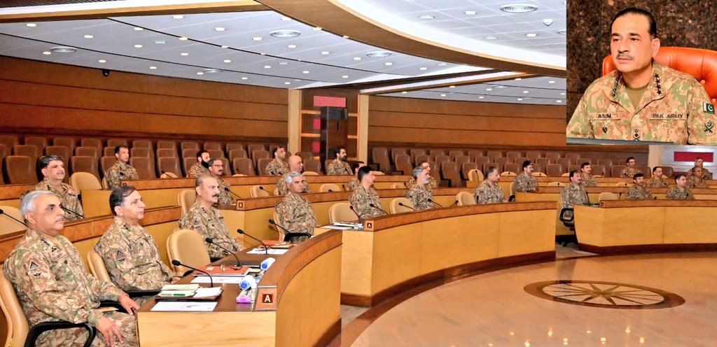 263rd Corps Commander Conference ⚔ 🇵🇰 General Syed Asim Munir, NI (M), Chief of Army Staff (COAS) presided over the 263rd Corps Commanders’ Conference (CCC) held at GHQ, today. Forum paid rich tribute to the supreme sacrifices of Shuhadas including officers and men of the