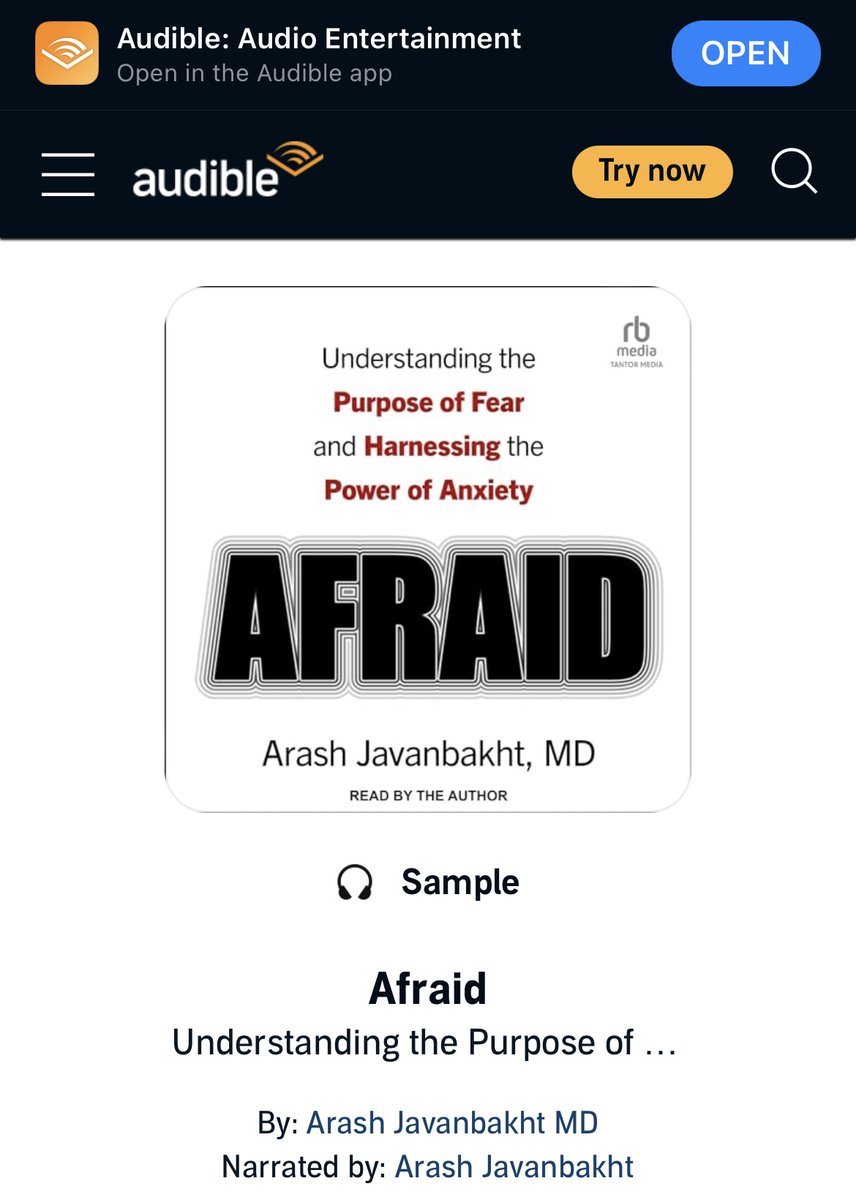 AFRAID is now available on #audible bonus: it is narrated by the author!