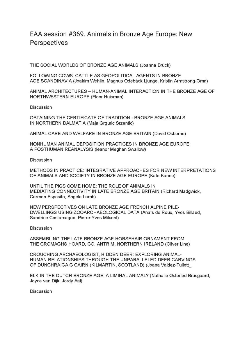 Join Us in Rome! The ANSOC Team & Friends will be coming together in EAA session #369: 'Animals in Bronze Age Europe: New Perspectives'.