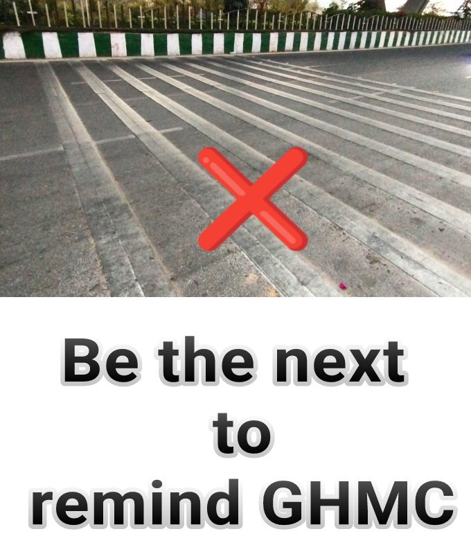 Daily reminder - Day 18 Please Remove unscientific rumble strips. Cable bridge may collapse because of resonance effect. Vibrations are so heavy on this zone. #removerumblestripsinHyderabad . @GHMCOnline @HYDTP @INCIndia @BRSparty @BJP4Telangana @DRonaldRose