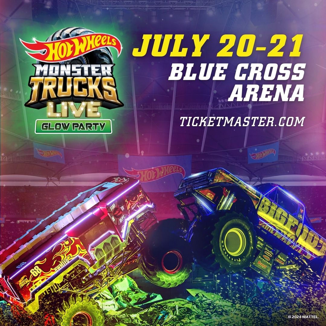 Hot Wheels Monster Trucks Live Glow Party returns to Blue Cross Arena on July 20-21 for 3 performances! Fans will experience the thrill of watching their favorite Hot Wheels Monster Trucks in the DARK! Tickets go on sale Fri., 3/8 at 10 AM! More info: bit.ly/3uWQ8zx