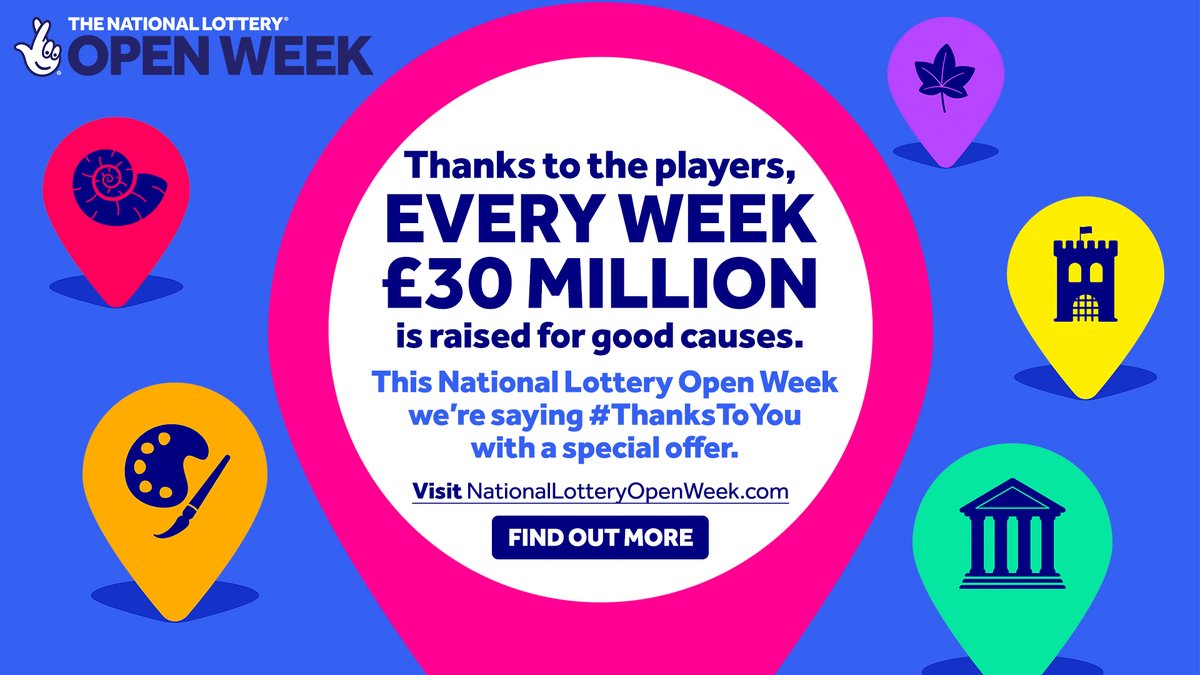 This National Lottery Open Week, we’re saying #ThanksToYou with free entry on 15 & 16 March, 10am-3pm. T&Cs apply. @LottoGoodCauses