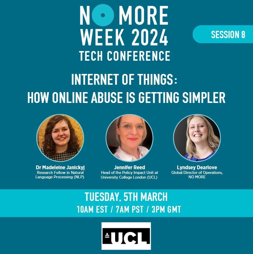 How is online abuse getting simpler? Our next session of our #NOMORE week is starting in a couple minutes. 'Internet of Things' aims to comprehensively understand #techabuse and explore how emerging technologies are #exploited in the context of gender-based violence.